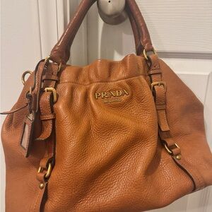 Prada Women's Brown Leather Shoulder Bag